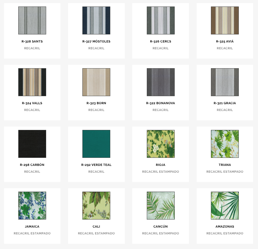 Tejidos toldos Recasens